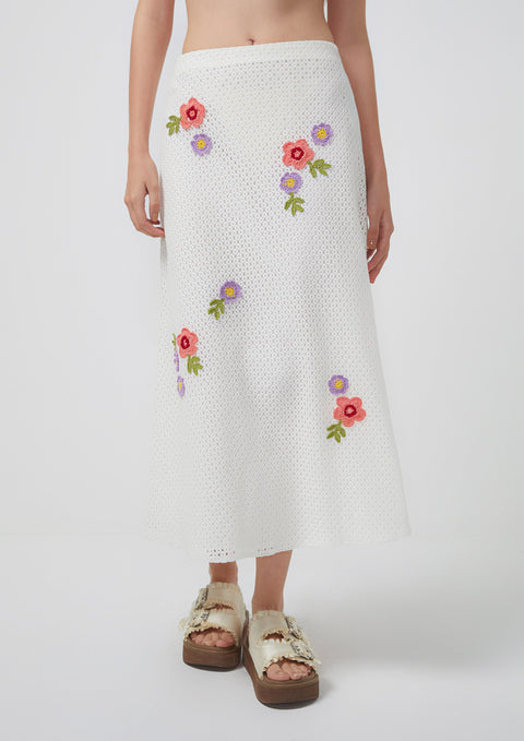 Cherry Blossom Flower Patch Skirt - Lyn around VN